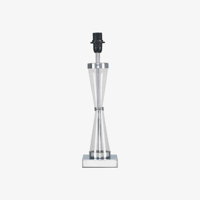 The Range Contemporary Polished Chrome Hourglass Design Table Lamp Base - Silver