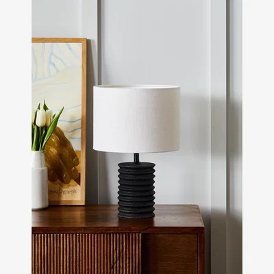 Rose & Grey Mauro Mango Wood Table Lamp Base - Small Black