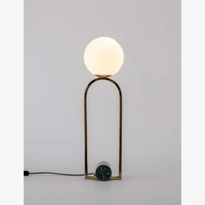 Rose & Grey houseof Marble Column Table Lamp