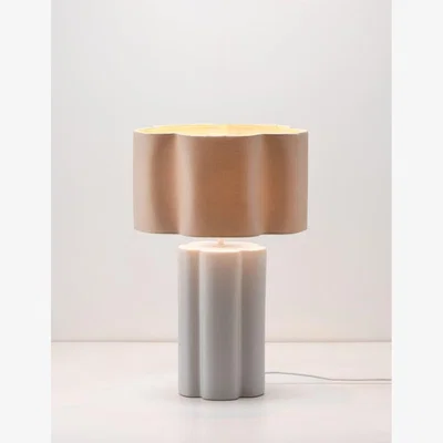 Rose & Grey Houseof Flower Ceramic Table Lamp White