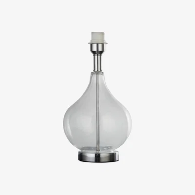 Sofa.com Glass Teardrop Table Lamp in Chrome