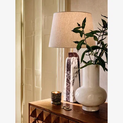 Soho Home Darcy Marble Table Lamp, White