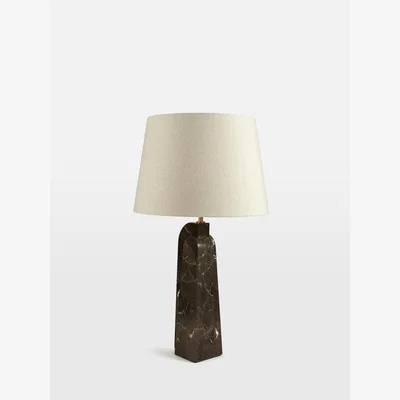 Soho Home Darcy Marble Table Lamp, Brown