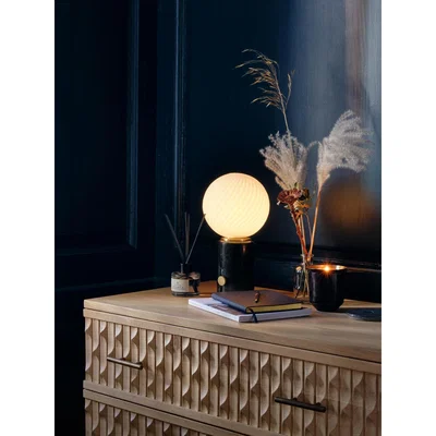 Soho Home Swirl Table Lamp, Green