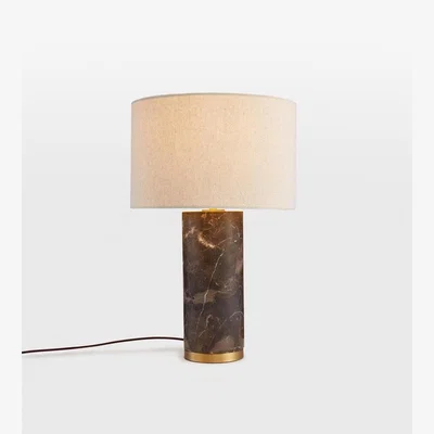 Soho Home Remi Stone Table Lamp, Brown