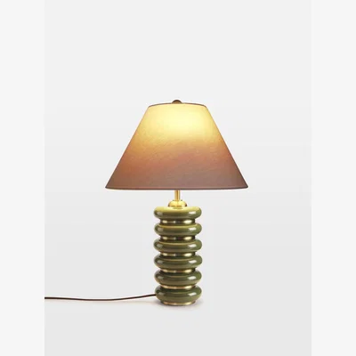 Soho Home Greyson Table Lamp, Olive
