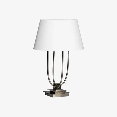 Teddy Beau Teddy's Collection Richard Satin Nickel Finish Table Lamp