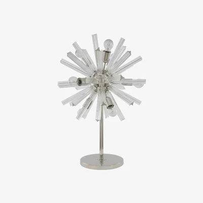 Teddy Beau Deco Home Nickel & Clear 9 Orbit Table Lamp