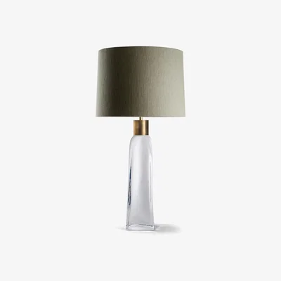 Tobias Oliver Porta Romana I Large Fitzgerald Table Lamp Clear With Antiqued Brass