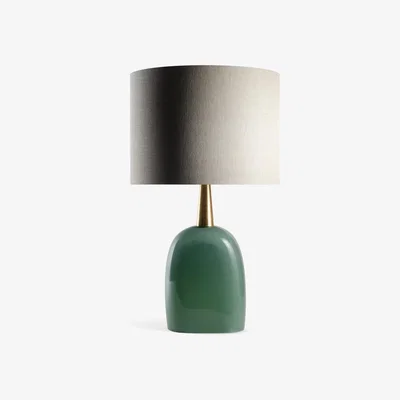 Tobias Oliver Porta Romana I Cardinal Lamp Sea Foam With Brass Collar
