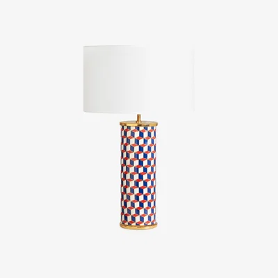 Tobias Oliver Jonathan Adler I Carnaby Table Lamp I Red & Blue