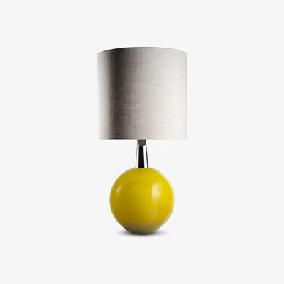 Tobias Oliver Porta Romana I Bishop Lamp Egg Yolk With Nickel Collar