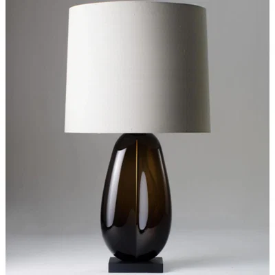 Tobias Oliver Porta Romana I Coffee Bean Lamp | Cedar With Faux Slate Base
