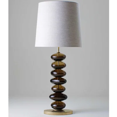Tobias Oliver Porta Romana I Adam Lamp Large | Cedar with Antique Brass Base