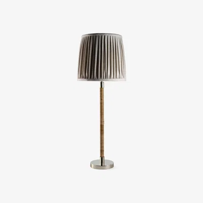 Tobias Oliver Porta Romana I Small Holden Table Lamp I Dark Cane With Nickel