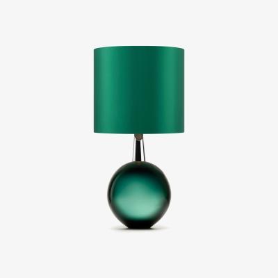 Tobias Oliver Porta Romana I Bishop Lamp Forest With Nickel Collar