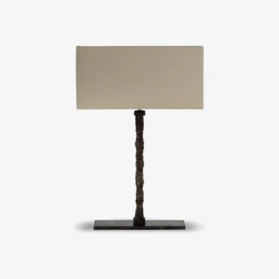 Tobias Oliver Porta Romana I Small Static Lamp I Burnt Silver