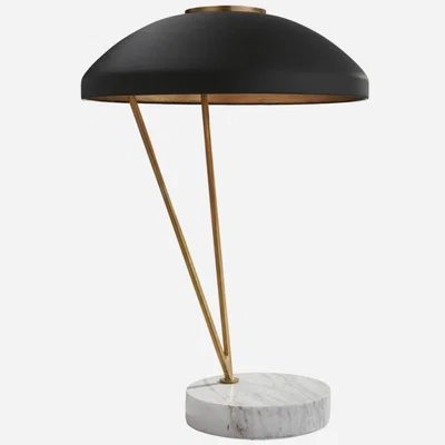 Tobias Oliver Kelly Wearstler | Coquette Table Lamp | Antique Burnished Brass with White Marble Base