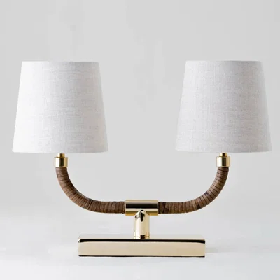 Tobias Oliver Porta Romana | Holden Double Light Desk Lamp