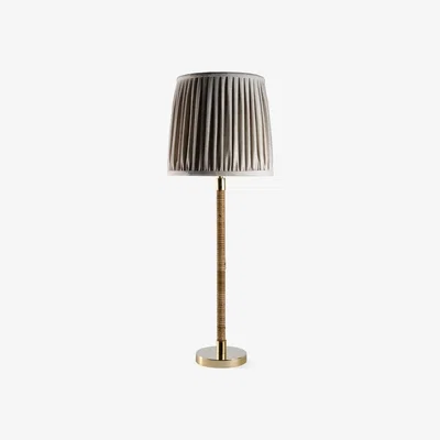 Tobias Oliver Porta Romana I Small Holden Table Lamp I Dark Cane With Brass