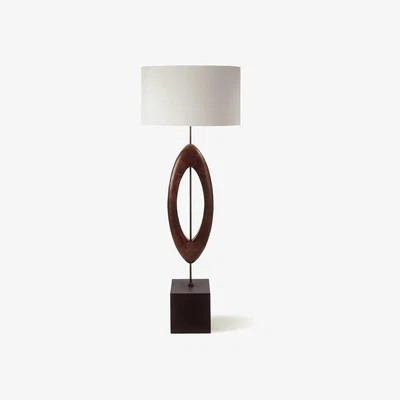 Tobias Oliver Porta Romana I Sculpted Manhattan Lamp I Copper With Slate Base
