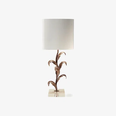 Tobias Oliver Porta Romana I Florentine Leaf Lamp I Burnt Silver