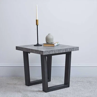Woods Furniture Industrial Concrete Lamp Table