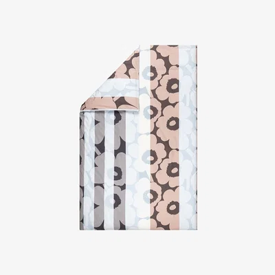 Amara Marimekko - Unikko Ralli Duvet Cover - Off White/Peach/Blue - Single