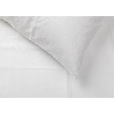Heal's Heal's Herringbone White Duvet Cover Single - Heal's UK Bedroom Furniture