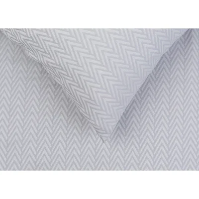 Heal's Heal's Herringbone Grey Single Duvet Cover - Heal's UK Bedroom Furniture