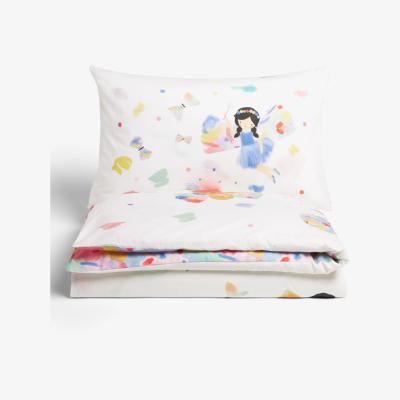 John Lewis little home at John Lewis Confetti Fairy Print Cotton Single Duvet Cover and Pillowcase Set, Multi
