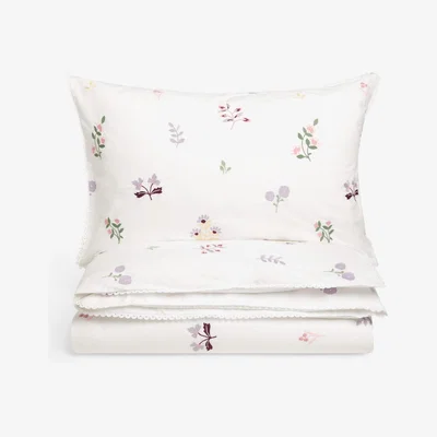 John Lewis little home at John Lewis Spring Floral Embroidered Duvet Cover and Pillowcase Set, Single Set