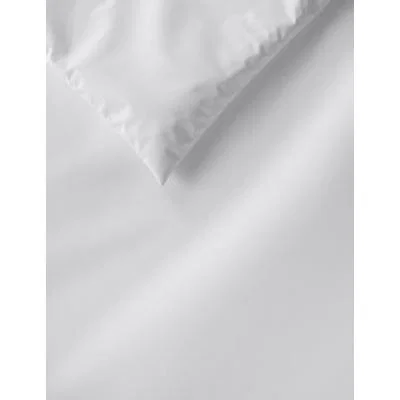 Marks & Spencer M&S Cotton Blend Non-Iron Duvet Cover - SGL - White, White
