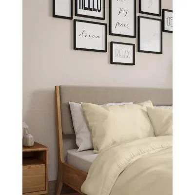 Marks & Spencer M&S Bamboo Duvet Cover - SGL - Cream, Cream,Mid Grey