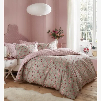 Downtown Cath Kidston Friendship Gardens Duvet Cover Set - Single In Pink