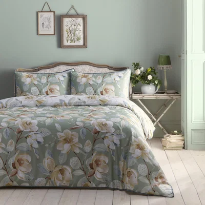 Downtown Appletree Heritage Eleanor Duvet Cover Set - Green - Single