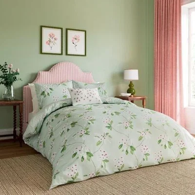 Downtown Sanderson Options Oleander Aqua Duvet Cover Set - Single, Cotton, Geometric