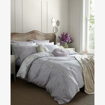 Downtown Laura Ashley Pussy Willow Lavender Duvet Cover Set - Single In Purple
