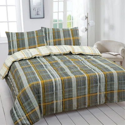 The Range Clifford Plaid Duvet Cover Set - White/Multi / Single