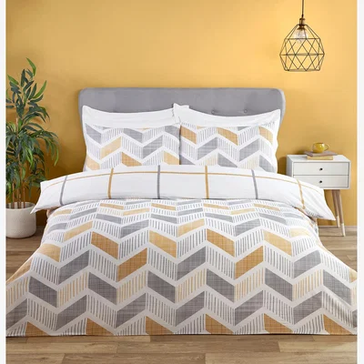 The Range Nevada Duvet Cover and Pillowcase Set - Ochre / Single
