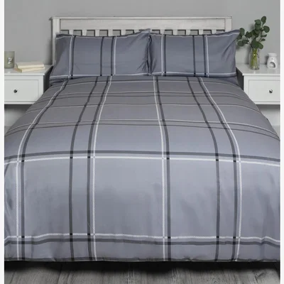 The Range Paxton Duvet Cover and Pillowcase Set - Grey / Single