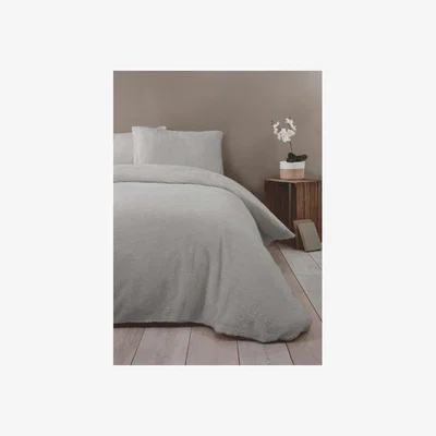 The Range Sherpa Fleece Duvet Cover Bedding Sets - Silver / Single