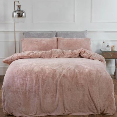 The Range Sienna Glitter Teddy Duvet Cover Set - Pink / Single