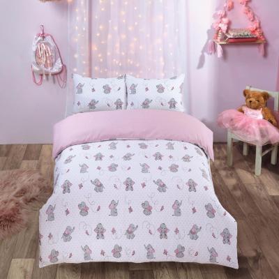 The Range Dreamscene Ellie Elephant Duvet Cover Bedding Set Kids - Pink / Single