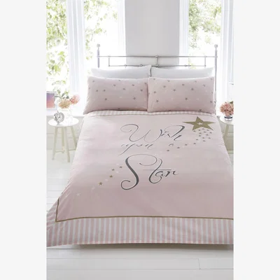 The Range Wish Upon a Star Duvet Cover Set - Pink / Single