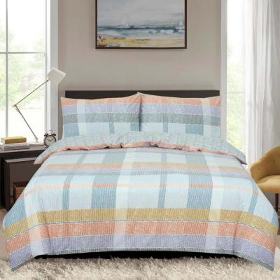 The Range Vantona Easy Living Range Purity Plaid Duvet Cover Set - White/Multi / Single
