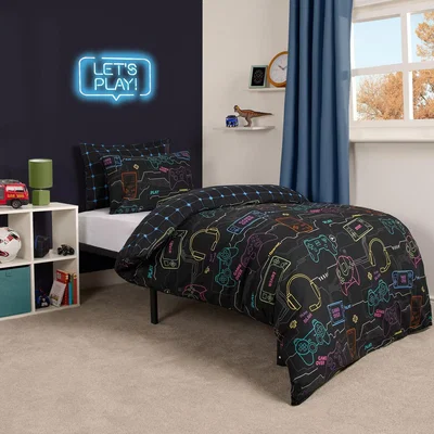 The Range Gaming Duvet Cover Bedding Set - Black / Single