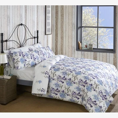 The Range Vantona Darcy Floral Design Duvet Cover Set - Blue / Single