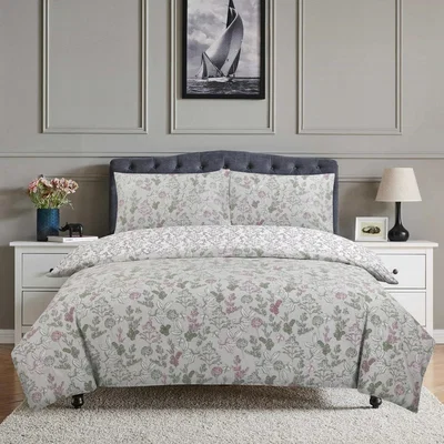 The Range Vantona Classic Flowers Duvet Cover Set - White/Multi / Single