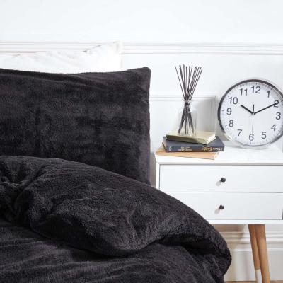 The Range Brentfords Teddy Duvet Cover with Pillow Case Bedding Set - Black / Single
